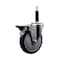 Service Caster 5'' Black Poly Swivel 3/4'' Expanding Stem Caster with Brake SCC-EX20S514-PPUB-BLK-PLB-34 - alternate 1